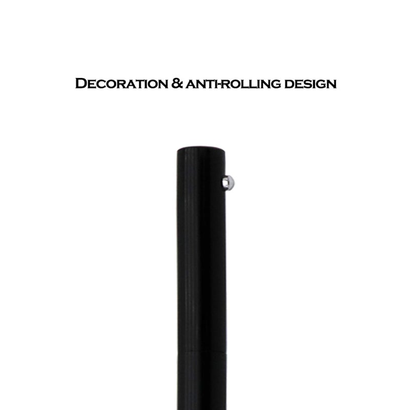 DUNBONG Retractable Metal Gel Pen, 0.5mm Medium Point Ballpoint Pens, Black Gel Ink (Black) - Image 3